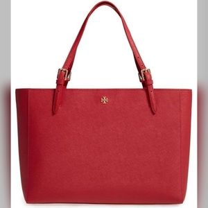 Tori Burch York Buckle Tote Red